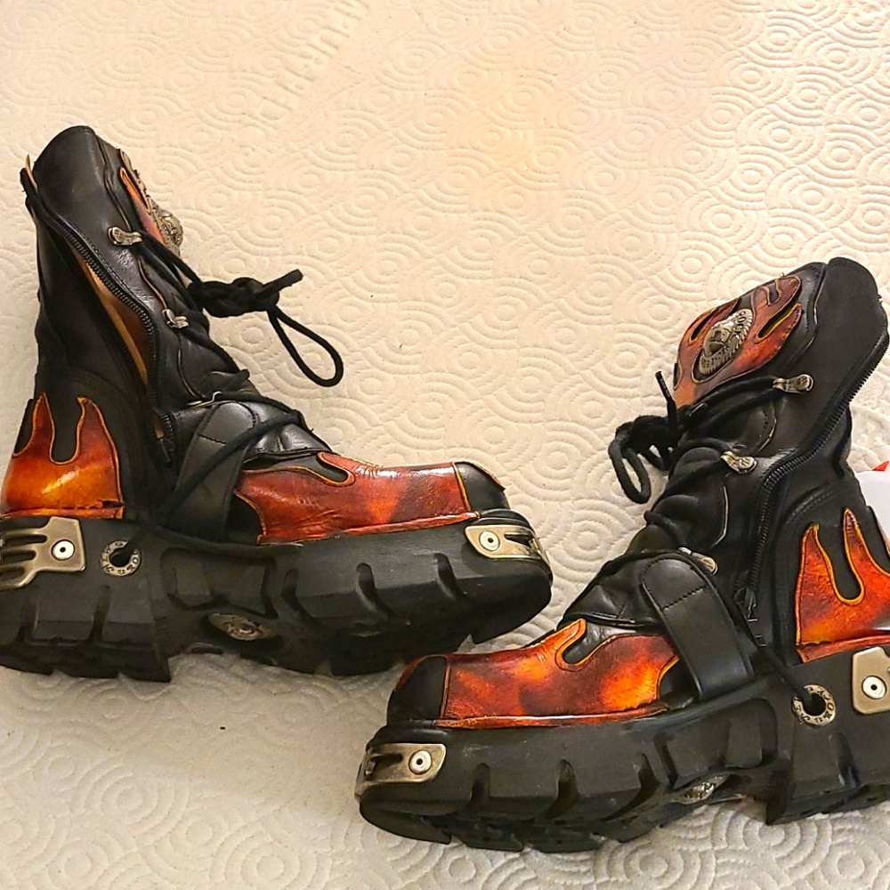 New Rock Reactor leather boots